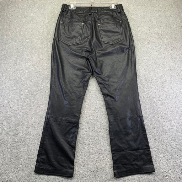 Vintage Maxima Wilsons Leather Pants Womens Size 12 Black Bootcut High Waist - Picture 6 of 13